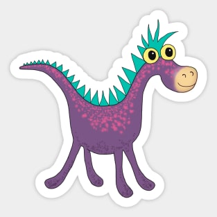 Goofisaurus. Cute dinosaur, probably the ancestor of horses and unicorns! Sticker